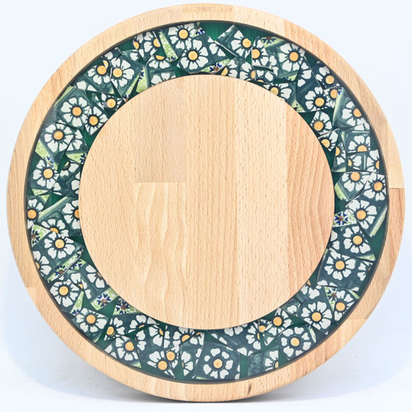 Obrazek Taca mała obrotowa - Ceramika Kwiaty MIX