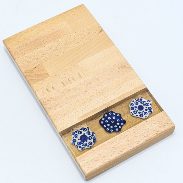 Obrazek Taca mała prostokątna - ceramika MIX KWIATY