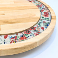 Picture of BIG DECOR ROUND BOARD with Ceramic Flowers MIX