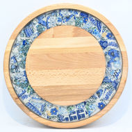 Obrazek Taca mała obrotowa - ceramika MIX  KWIATY