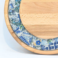 Obrazek Taca mała obrotowa - ceramika MIX  KWIATY