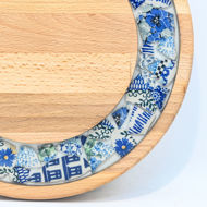 Obrazek Taca mała obrotowa - ceramika MIX  KWIATY