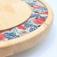 Picture of SMALL DECOR ROUND BOARD Flowers Mix