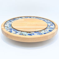 Obrazek Taca mała obrotowa - ceramika MIX KWIATY