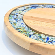 Obrazek Taca mała obrotowa - ceramika MIX KWIATY