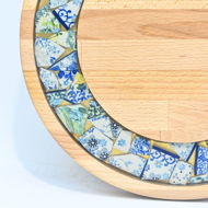 Obrazek Taca mała obrotowa - ceramika MIX KWIATY