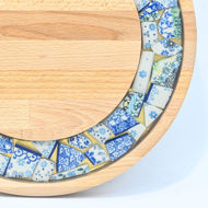 Obrazek Taca mała obrotowa - ceramika MIX KWIATY