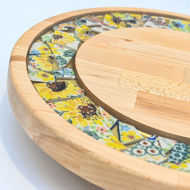 Picture of SMALL DECOR ROUND BOARD Flowers Mix