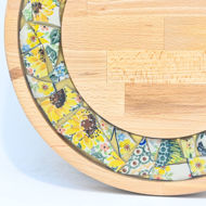 Picture of SMALL DECOR ROUND BOARD Flowers Mix