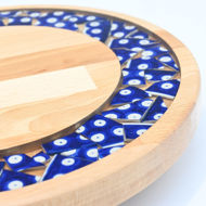 Obrazek Taca mała obrotowa - ceramika MIX  KWIATY