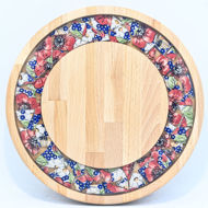 Obrazek Taca mała obrotowa - ceramika MIX KWIATY