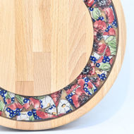 Obrazek Taca mała obrotowa - ceramika MIX KWIATY