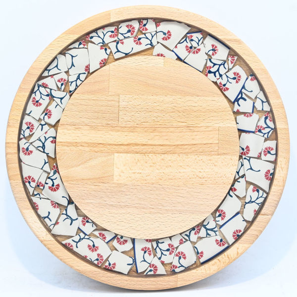 Picture of SMALL DECOR ROUND BOARD Flowers Mix