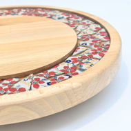 Obrazek Taca mała obrotowa - ceramika MIX KWIATY