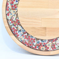 Obrazek Taca mała obrotowa - ceramika MIX KWIATY