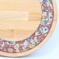 Obrazek Taca mała obrotowa - ceramika MIX KWIATY