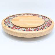 Obrazek Taca mała obrotowa - ceramika MIX KWIATY