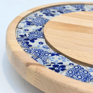 Obrazek Taca mała obrotowa - ceramika MIX KWIATY