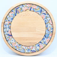 Picture of SMALL DECOR ROUND BOARD Flowers Mix