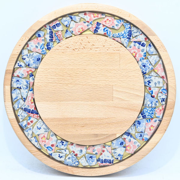 Picture of SMALL DECOR ROUND BOARD Flowers Mix