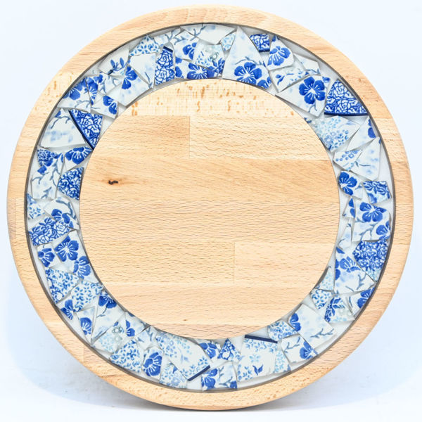 Picture of SMALL DECOR ROUND BOARD Flowers Mix